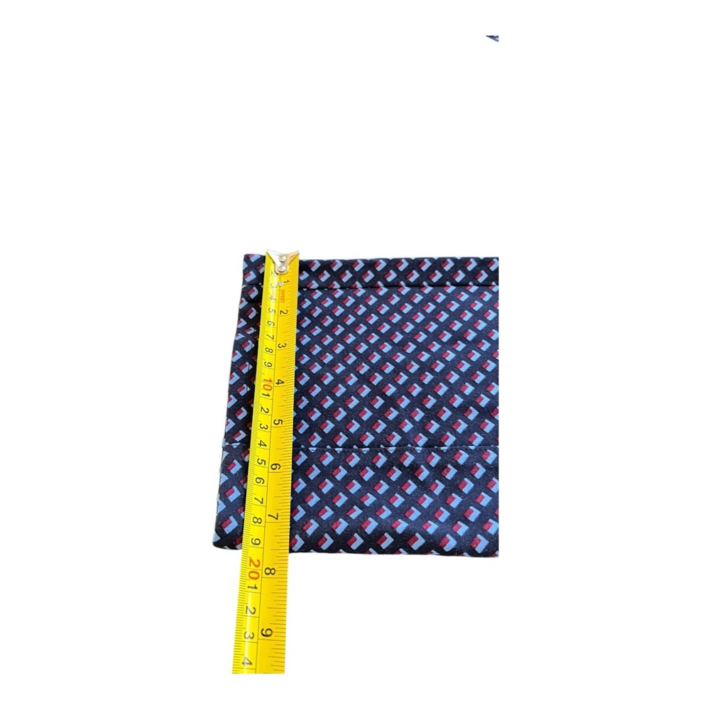 Tory Burch Sport Blue Patterned stitch front seam Straight Leg Pants Size Large - Picture 7 of 10